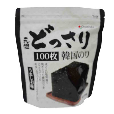 オリオンジャコー 元祖どっさり韓国のり うましお味 100枚