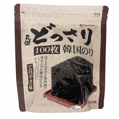 オリオンジャコー 元祖どっさり韓国のり てりやき味 100枚
