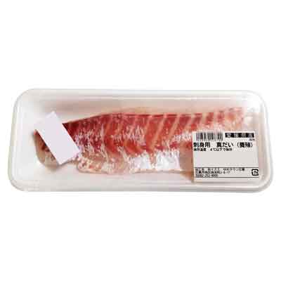 ☆【グラム売】愛媛県産など　刺身用　真鯛（養殖）　約150ｇ