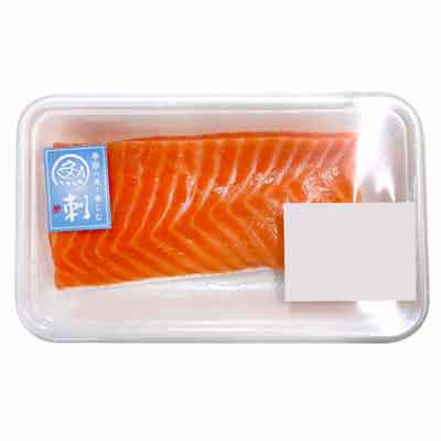 ◎【グラム売】チリ産など　満天サーモントラウト（刺身用）※１２時以降の配送便より承ります。　約130ｇ