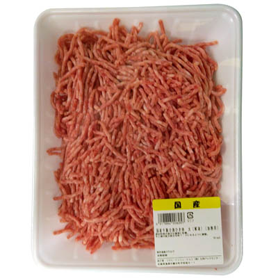 【グラム売】国産牛豚合挽ひき肉　大　(解凍) （加熱用）　約440ｇ