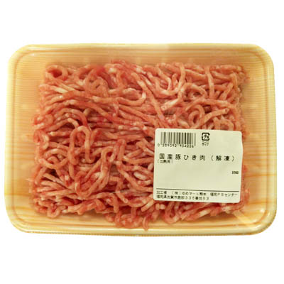 【グラム売】国産豚ひき肉（解凍）　約330ｇ
