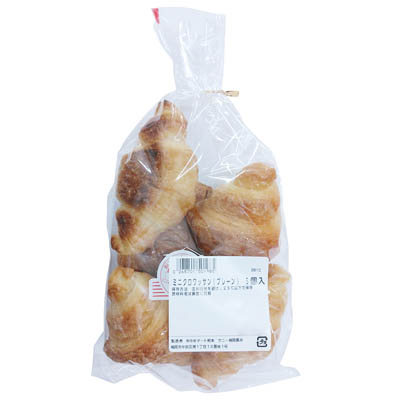 【店内ベーカリー当日製造】ミニクロワッサンプレーン　５個入り　※１５時以降の配送便より承ります。