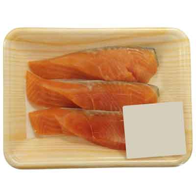 ◎【グラム売】チリ産など　骨取り銀鮭　３切れ（養殖・解凍）　※１２時以降の配送便より承ります。　約230ｇ