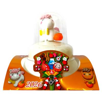 【お渡し期間：12/31迄】越後　鏡餅丸餅入招福干支飾り　66ｇ