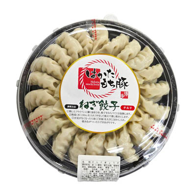 福岡県産　はかたもち豚ねぎ餃子（丸皿）　27粒