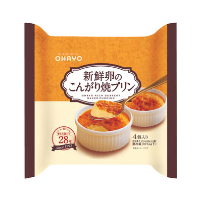 オハヨー こんがり焼きプリン4個入り